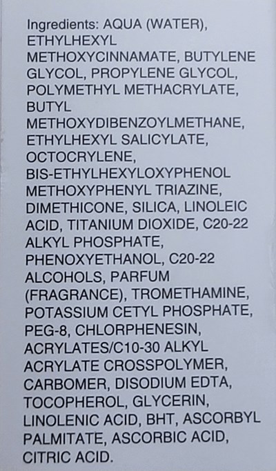 Anubismed 50+ Protection Fluid Active Ingredients (Anubismed Spf Ingredients Labell)